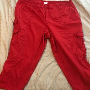 Westport lobster red capris size 22